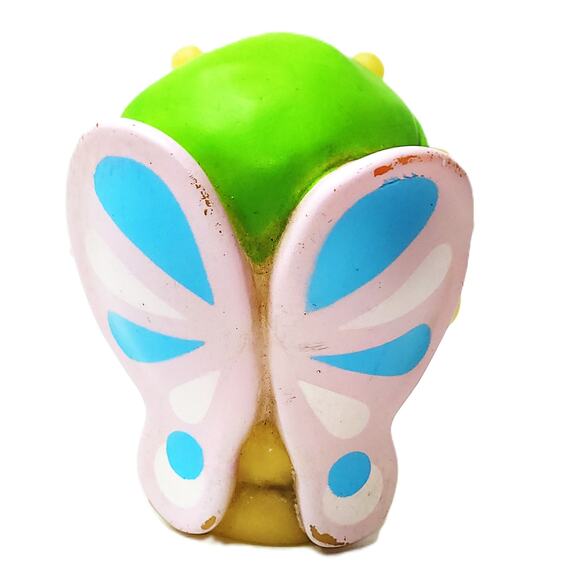 1980's Vintage 3" Glow Worm Glo Friend Butterfly Action Figure with Green Hat - Picture 3 of 8